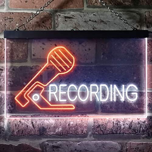 Microphone On Air Recording Dual LED Neon Light Sign